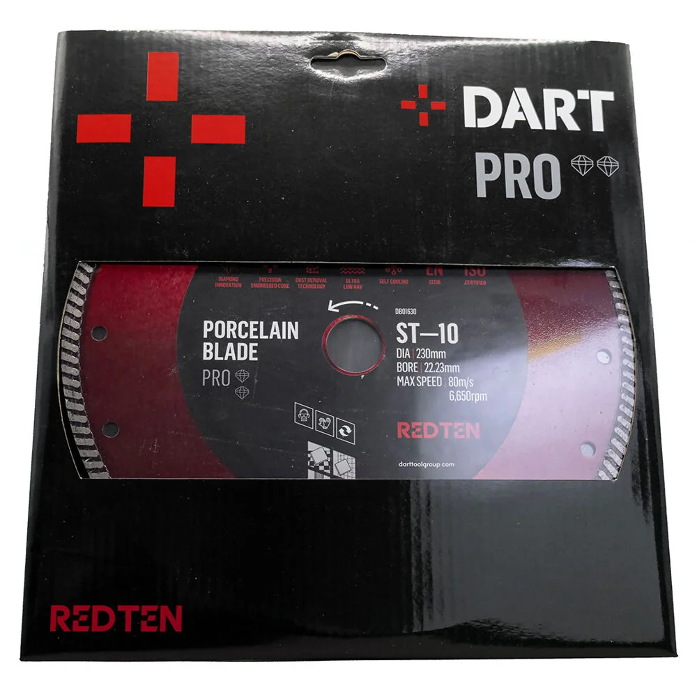 Dart Red Ten Pro St-10 Tile Diamond Blade 230Dmm x 22B Ref DB01630