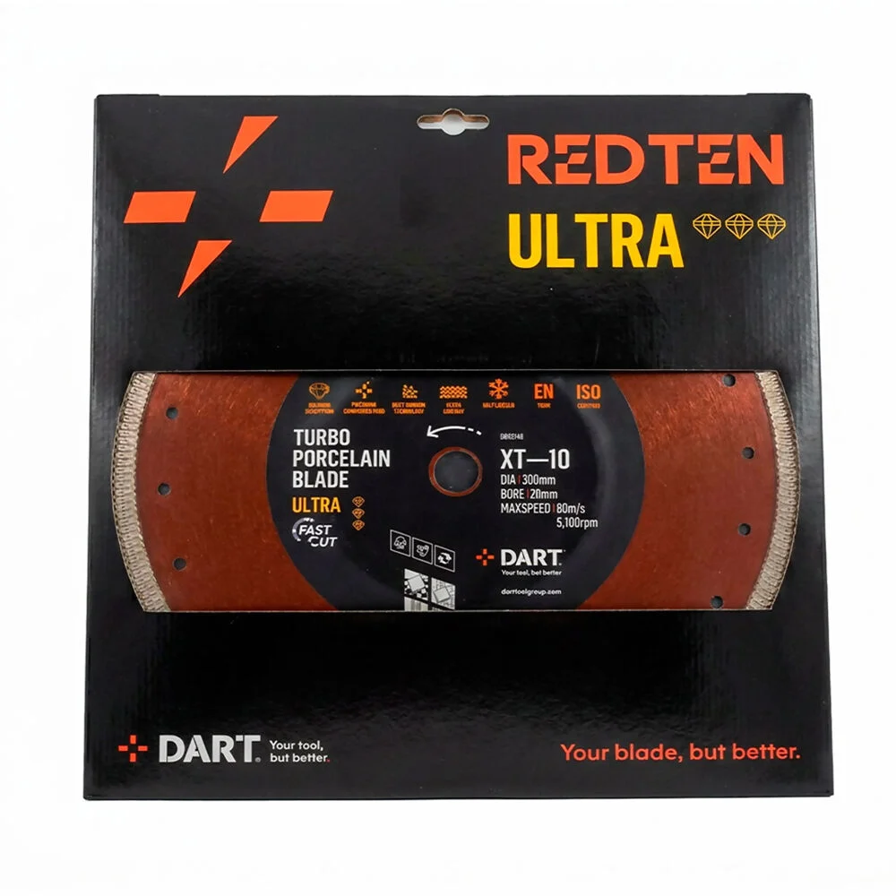 Dart Red Ten Ultra XT-10 Porcelain Diamond Blade 300mm x 20B Ref DB02040