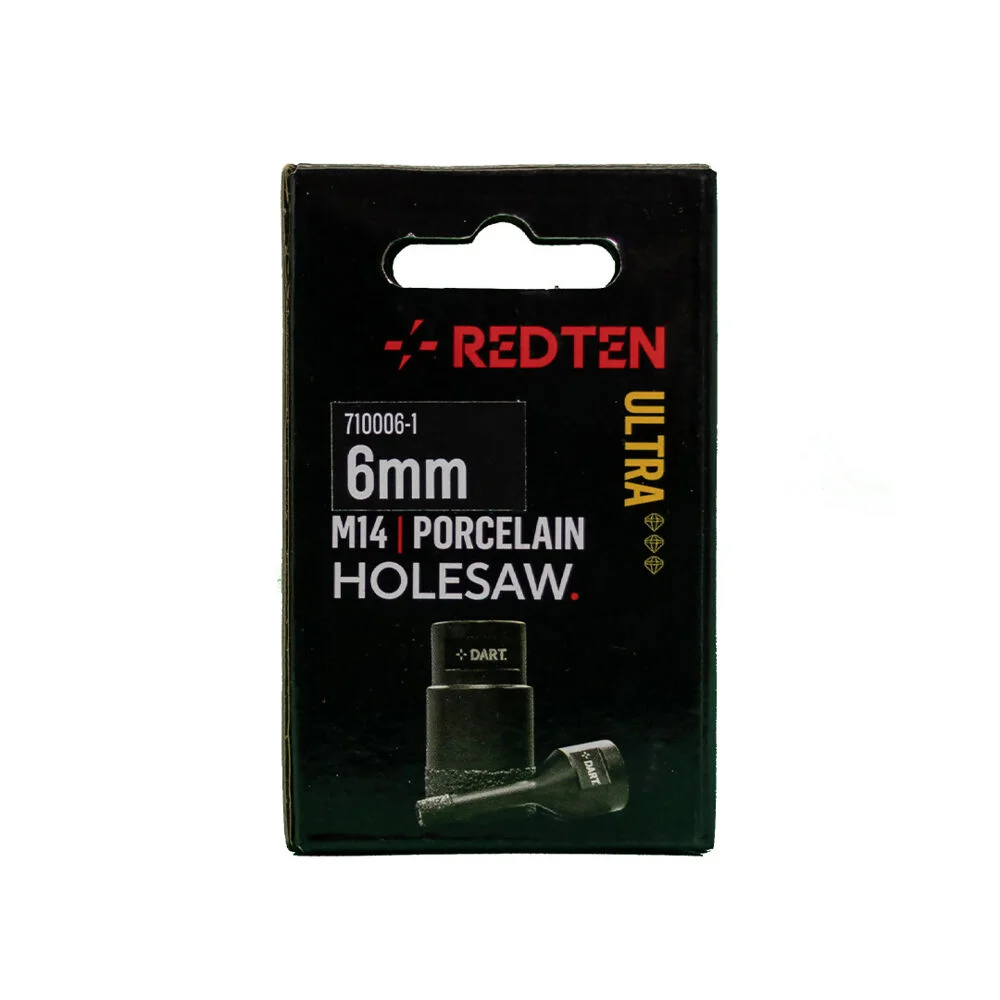 Dart Red Ten Ultra Porcelain Holesaw M14 x 6mm Ref 710006-1