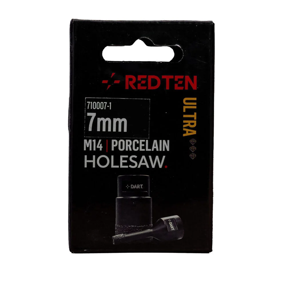 Dart Red Ten Ultra Porcelain Holesaw M14 x 7mm Ref 710007-1