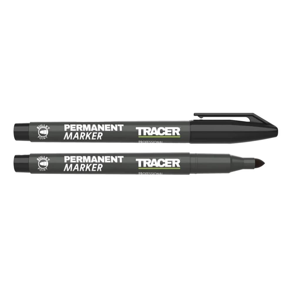 Tracer Permenant Construction Marker (Black) Pk2 Ref APM1-2