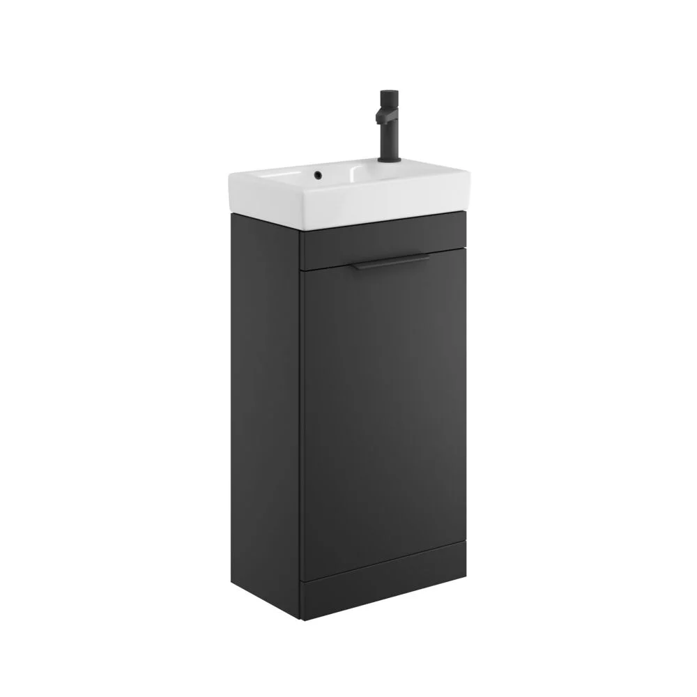 Scudo Esme 450mm Cloakroom Unit Matt Black 