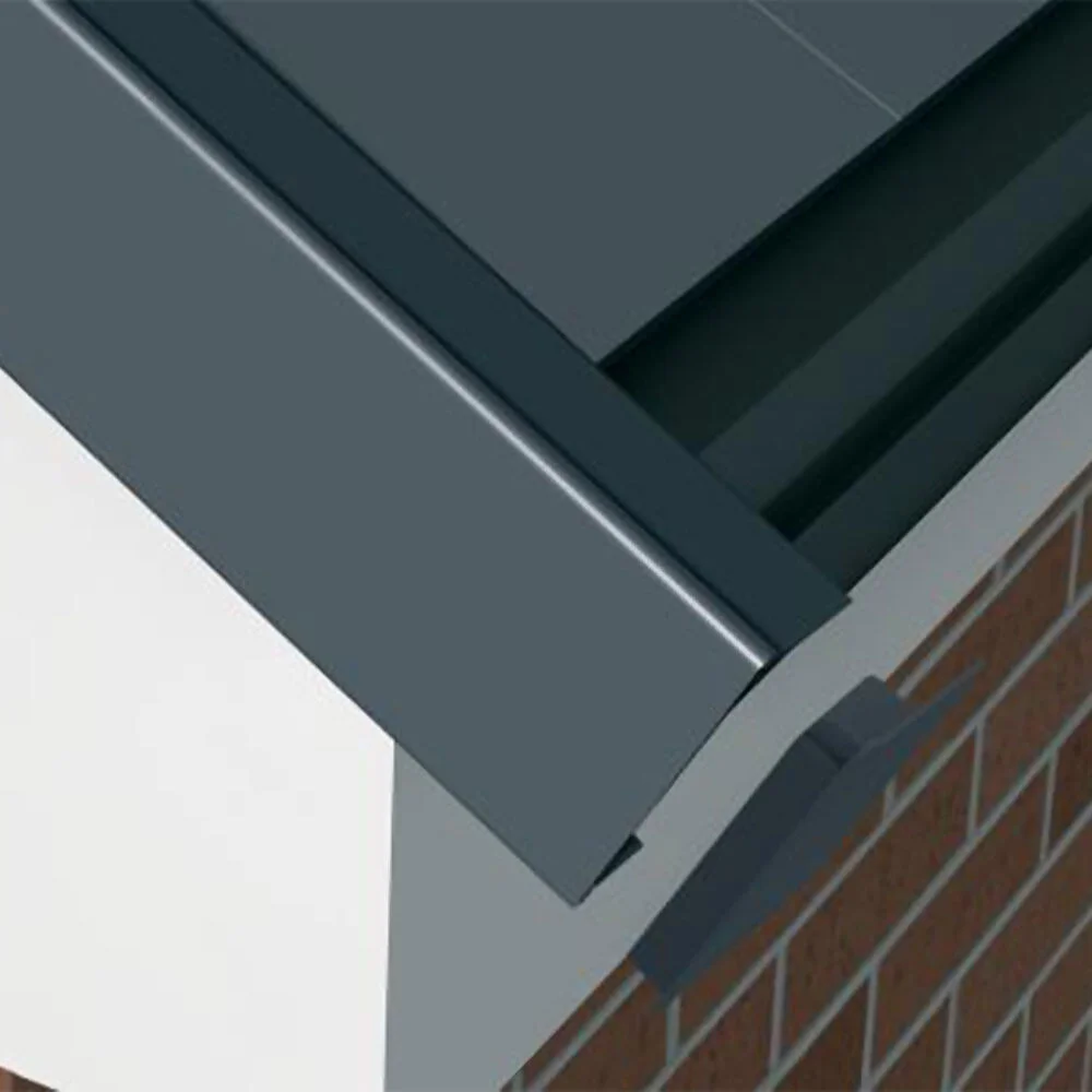 Linear Dry Verge Stop End Black GLV-EE-BL