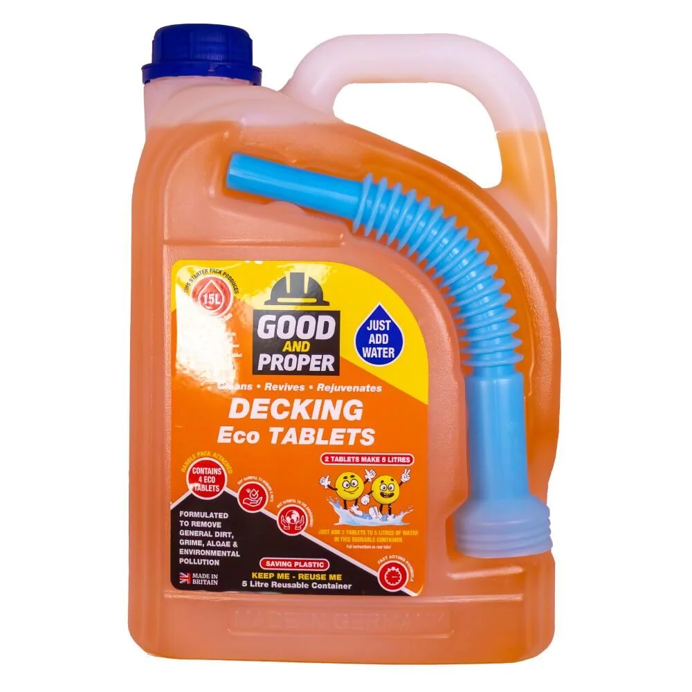 Good & Proper Decking Cleaner 5L Complete With 4 Tablets Pack
