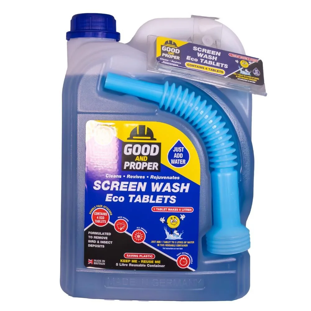 Good & Proper Screenwash 5L Complete With 4 Tablets Pack