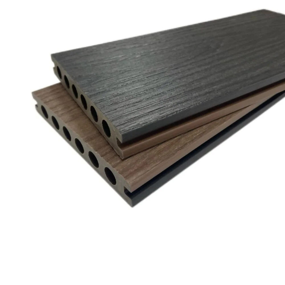 TRUdeck Composite Deck Board 3.6m x 142mm x 22mm DUO Monza Black & Tuscan Brown 