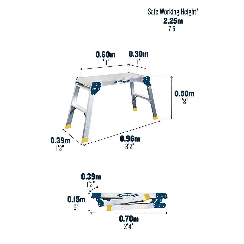 Youngman Oddjob 300x700mm Aluminium Work Platform Ref 31089818