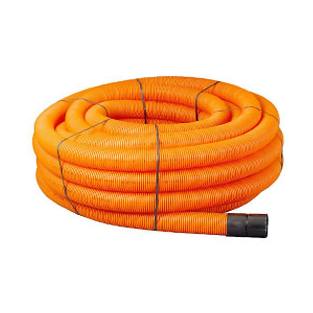 Orange Plain Ducting Pipe x 50m Coil 94/110mm Ref 29047