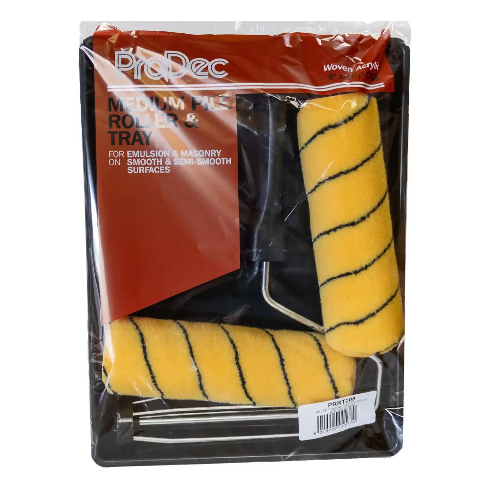 9" x 1.75" Tiger Medium Pile Roller, Frame & Tray Kit-Twin Sleeve PRRT008