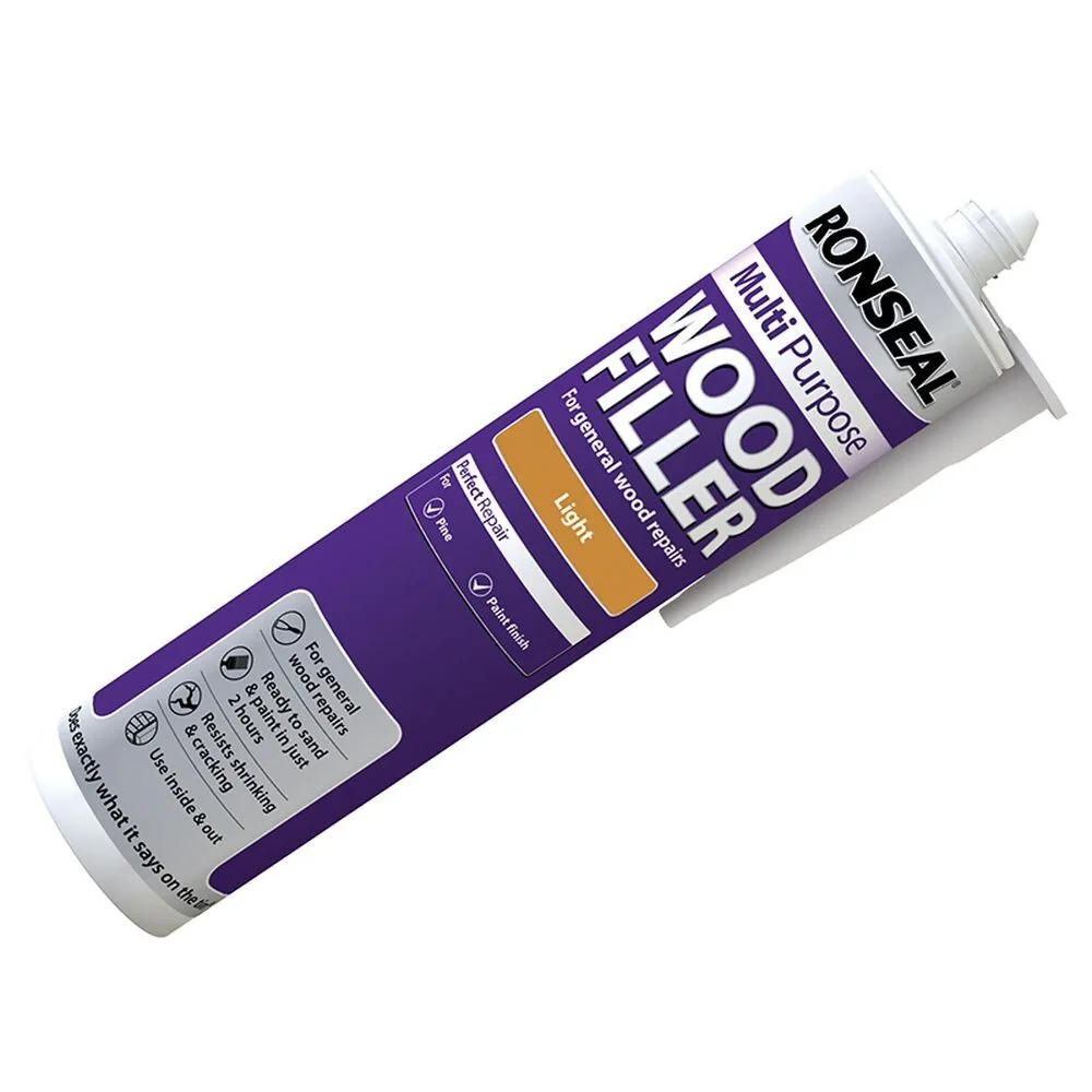 Ronseal Multi Purpose Wood Filler Cartridge Light 310ml Ref 33366