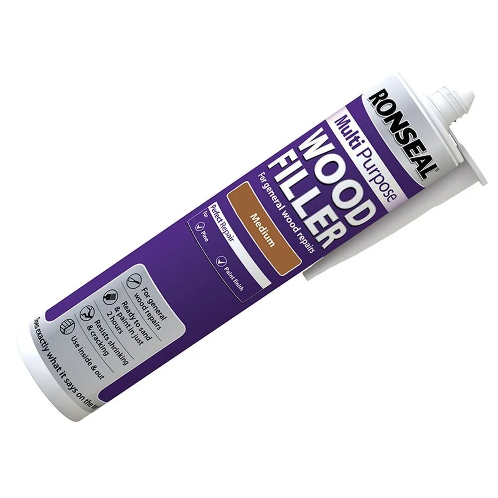 Ronseal Multi Purpose Wood Filler Cartridge Medium 310ml Ref 33367