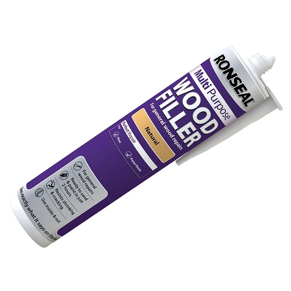 Ronseal Multi Purpose Wood Filler Cartridge Natural 310ml Ref 33365