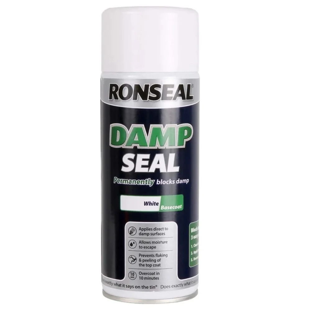 Ronseal Damp Seal Paint White Matt 400ml Aerosol Spray Ref 36959