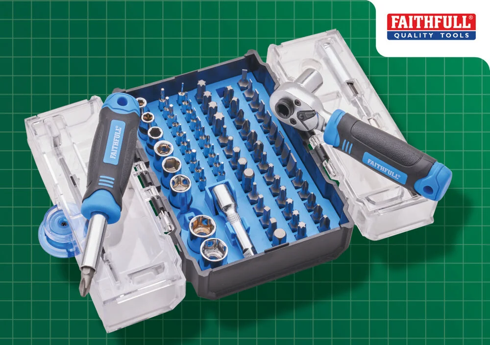 Faithfull 78 Piece Screwdriver Bit & Socket Set Ref XMS25SDSET78