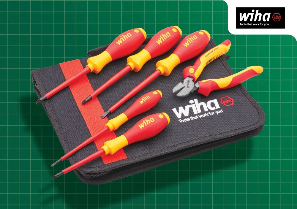 Wiha Electricians VDE Screwdriver & Plier Set Ref XMS25VDESET