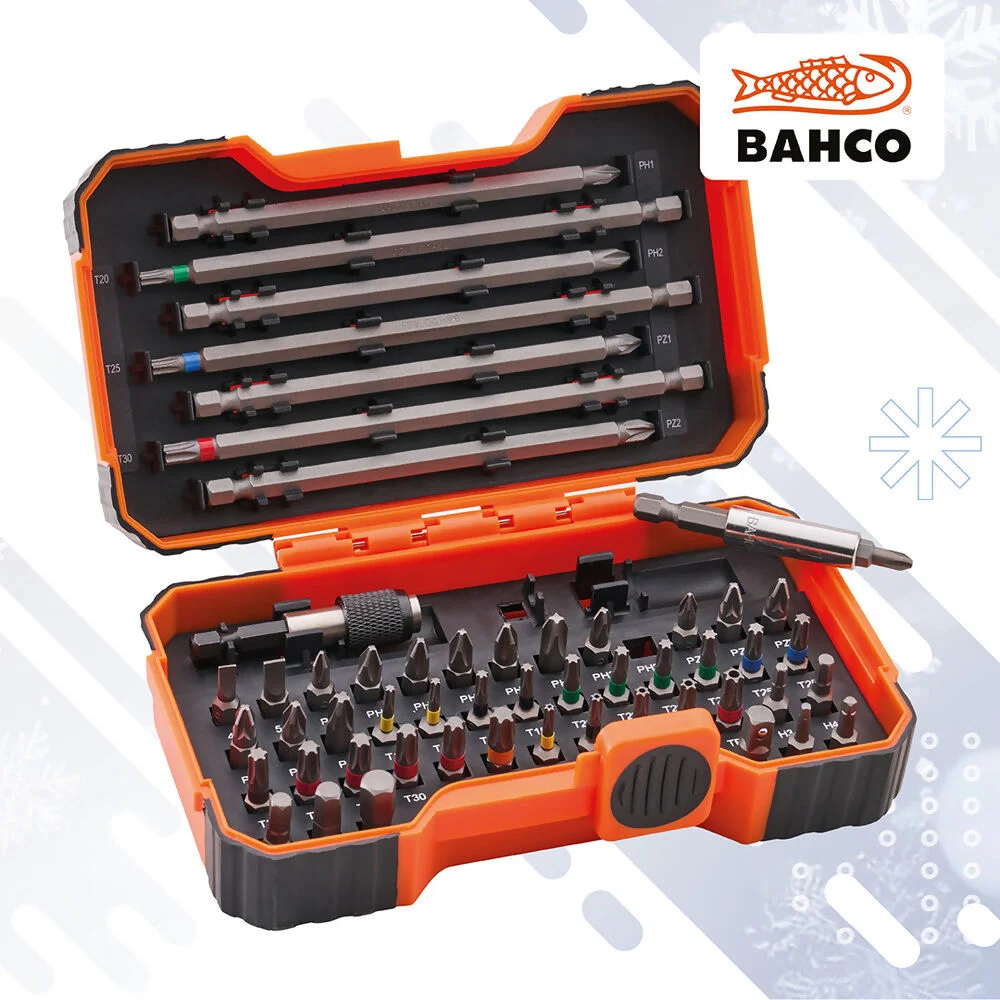 Bahco Screwdriver Bit Set - 54Pcs Ref XMS26BIT54