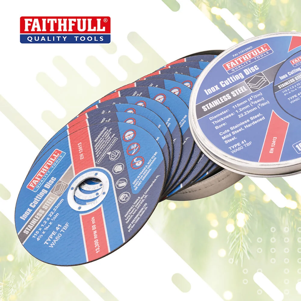 Faithfull Metal Cutting Discs - Inox 115Mm 10Pk Ref XMS26CUTOFF