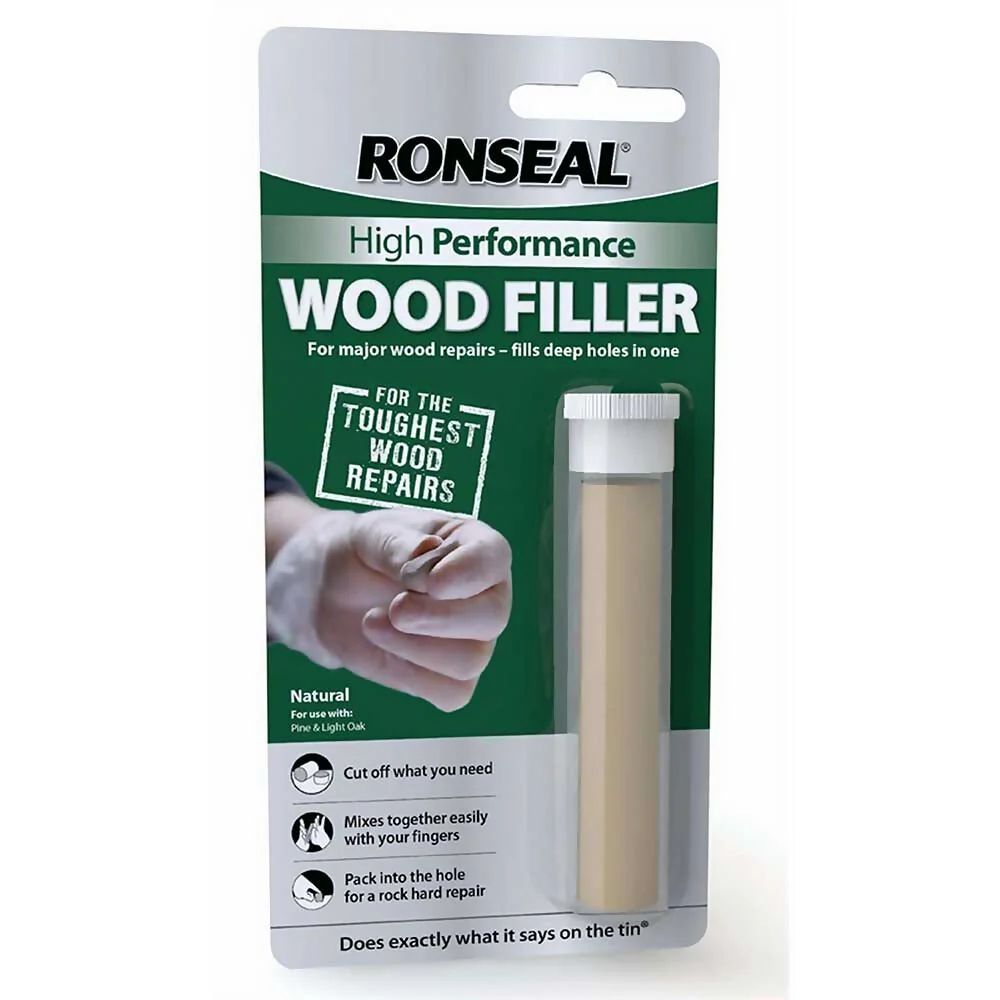 Ronseal High Performance Wood Filler Putty Natural 26g