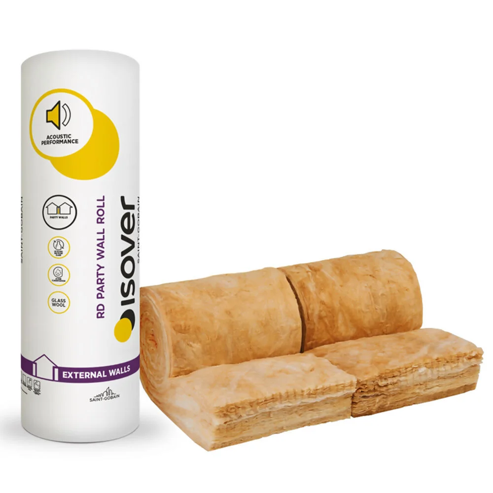 100mm Isover RD Party Wall Roll 5.46m2 Pack (28 packs per pallet) Ref 5200625585