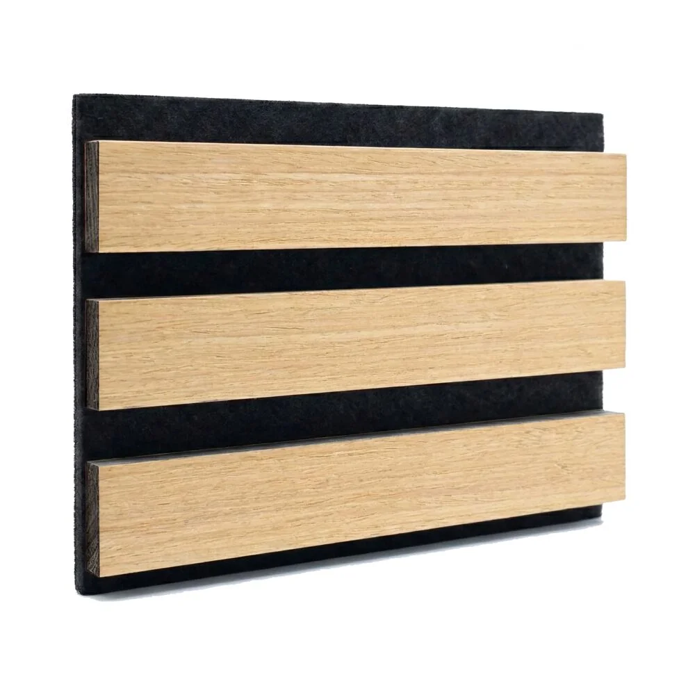 White Oak Acoustic Slat Wall Panel 2400 x 605 x 22mm