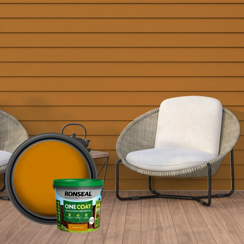Ronseal One Coat Shed & Fence Protector Harvest Gold 5Ltr