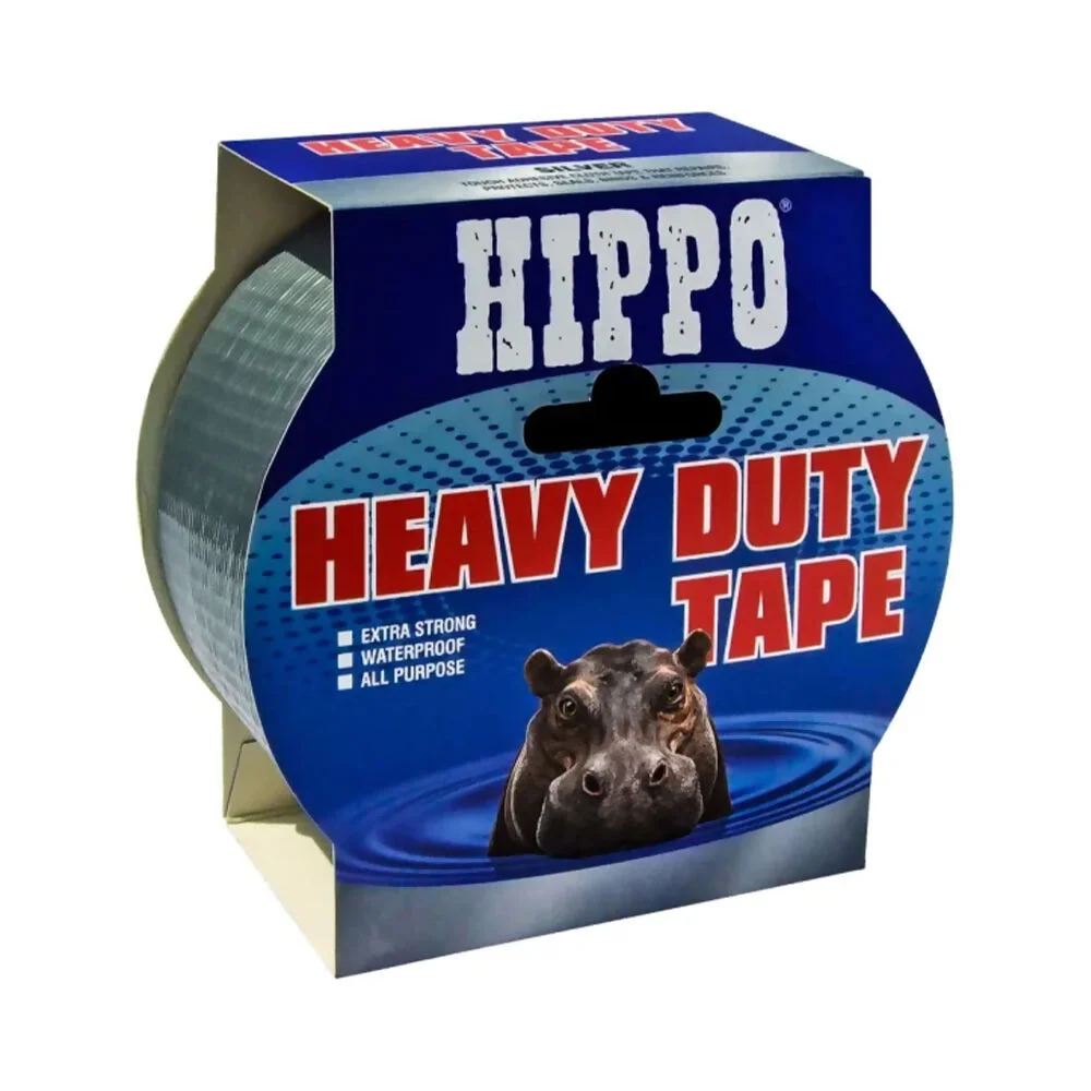Hippo Heavy Duty Tape Extra Wide 75mm x 50m Silver H18013