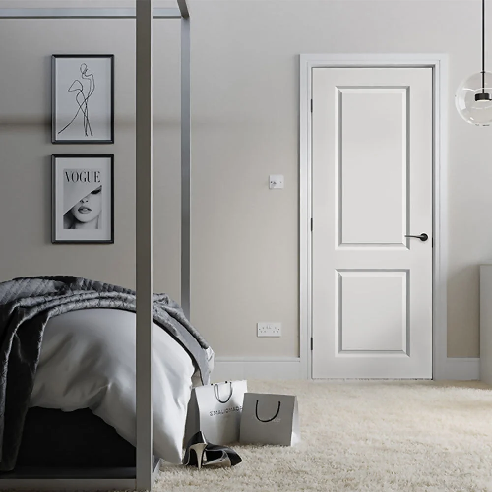 White Moulded Smooth 2 Panel Door 78" x 27"