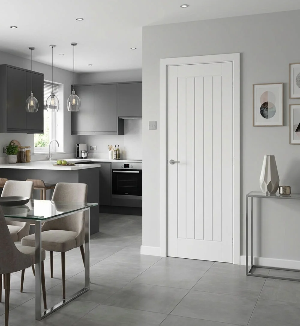 White Moulded Smooth Cottage Door 78" x 30"