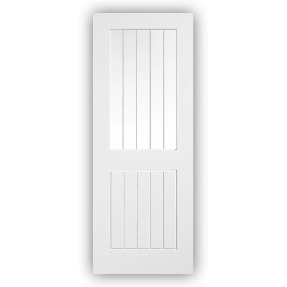 White Moulded Smooth Cottage Glazed Door 78" x 30"