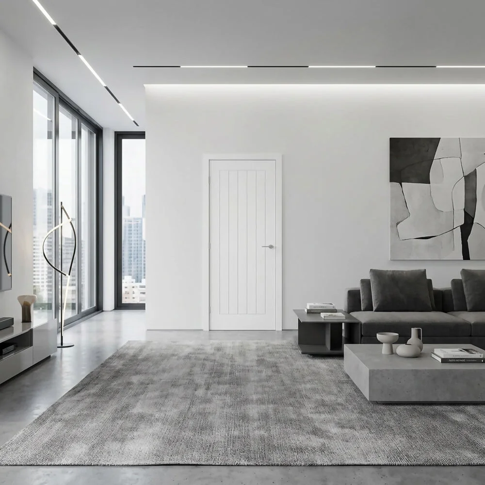 White Moulded Textured Mexicano Door 2040 x 826mm