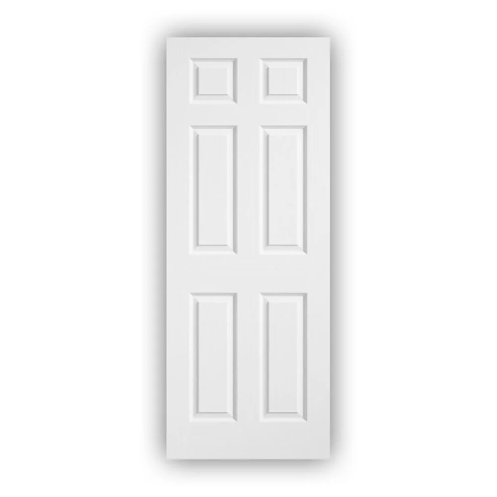 White Moulded Textured 6 Panel Regency Door 78" x 27"