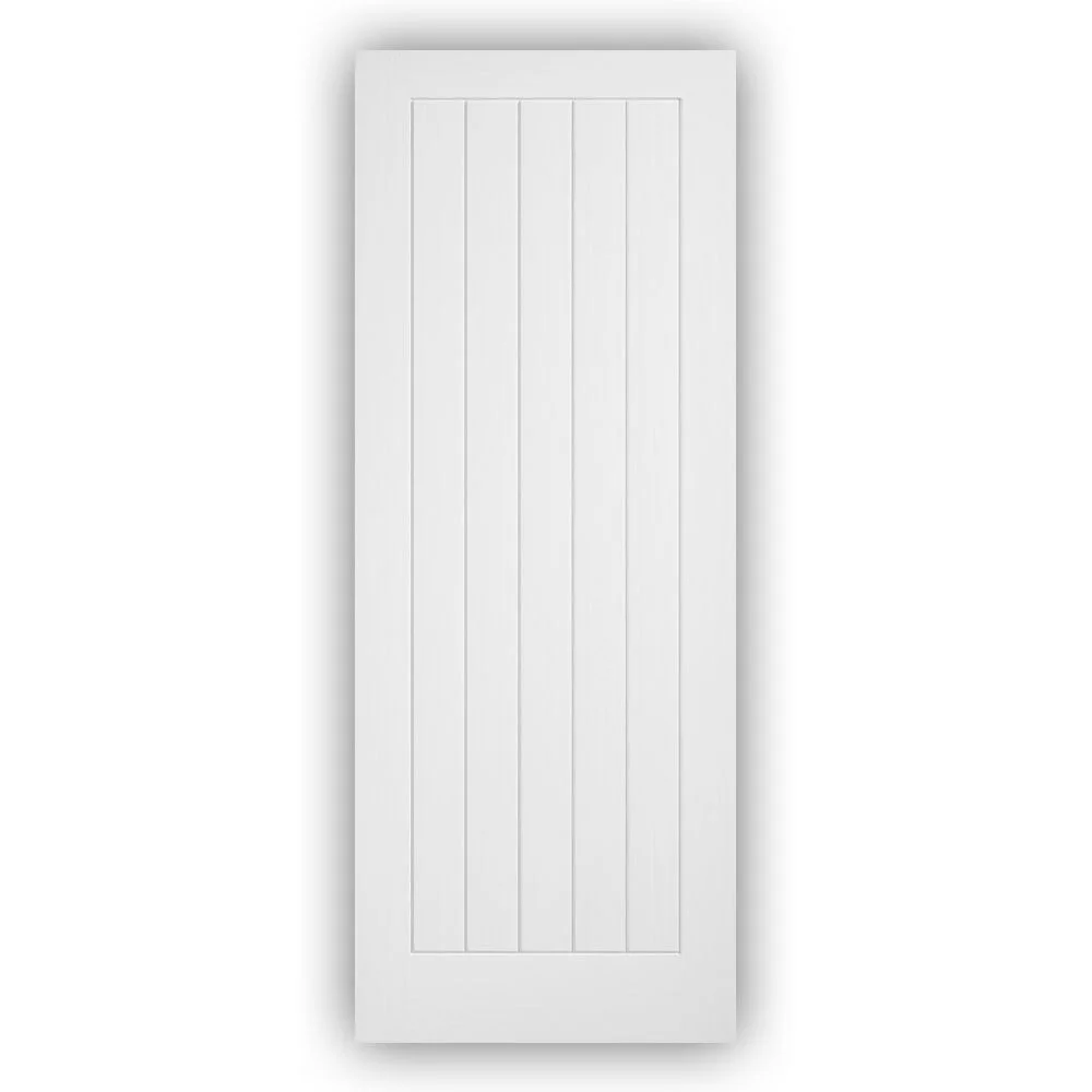 White Moulded Textured Mexicano Door 78" x 30"