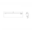 Scudo Black 200mm Flat Handle 