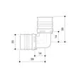 Frankische alpex PPSU 90 Deg elbow 20mm - 20mm 82820200 Ref FRKB9020