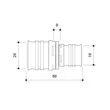 Frankische alpex Reducing coupling 26mm - 16mm 82826130 Ref FRRC2616
