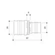 Frankische alpex Reducing coupling 26mm - 20mm 82826150 Ref FRRC2620