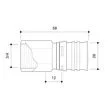 Frankische alpex adapter - 3/4" Female Thread - 26mm 8292677301 Ref FRFIC2634