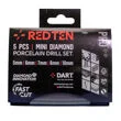 Dart Red Ten Pro 5 Piece Diamoond Porcelain Drill Set Ref 72100-1