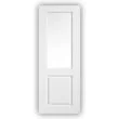 White Moulded Smooth 2 Panel Glazed Door 78" x 27"