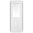 White Moulded Smooth Cottage Glazed Door 78" x 30"