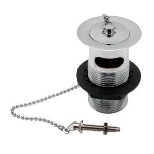32mm Slotted Basin Waste Chrome Plug & Chain 201243