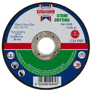 Stone Cutting Disc Flat 115 x 3.2 x 22mm