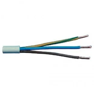 0.75mm 3 Core Round Cable White