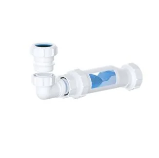 Viva 11/4 Self Sealing Waste Valve C/W 90 Degree & Straight Adaptors Ref WTSTC32