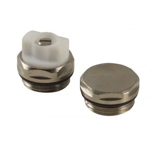 Radiator Vent And Plug Set 1/2" - Chrome