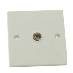 1 Gang Coax Wall Plate Ref P3248