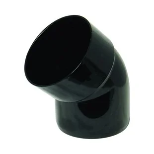 Floplast 110mm Off Bend Bottom Ring Seal Soil Fitting Single Socket Black REF SP435B