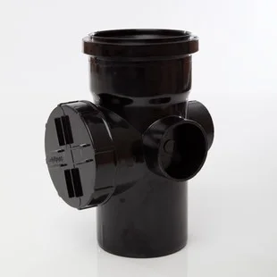Floplast 110mm Soil Access Pipe Single Socket Black REF SP274