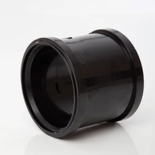 Floplast 110mm Soil Double Socket Connector Black REF SP105