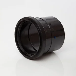 Floplast 110mm Soil Single Socket Connector Black REF SP124